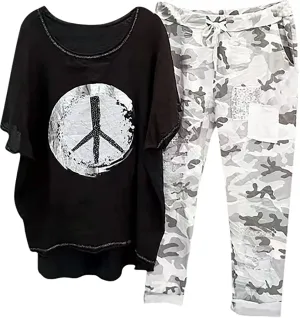 Two Piece Outfits for Women 2025 Women's Casual Linen Button Shirt High Waist Loose Curvy Straight Leg Pant