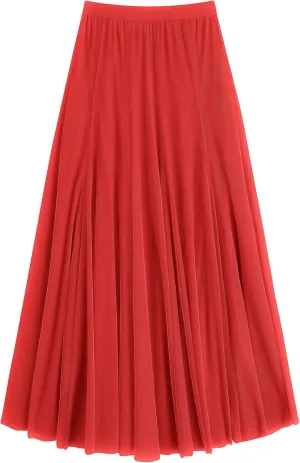 Urban CoCo Women's Faux Suede Elastic Waist Midi Long Skirt A Line Women Flowy Fall Winter Skirts