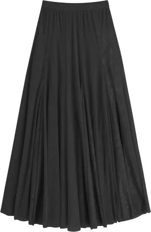 Urban CoCo Women's Tulle Skirt Elastic High Waist Layered Pleated Mesh Flowy A-line Midi Skirt