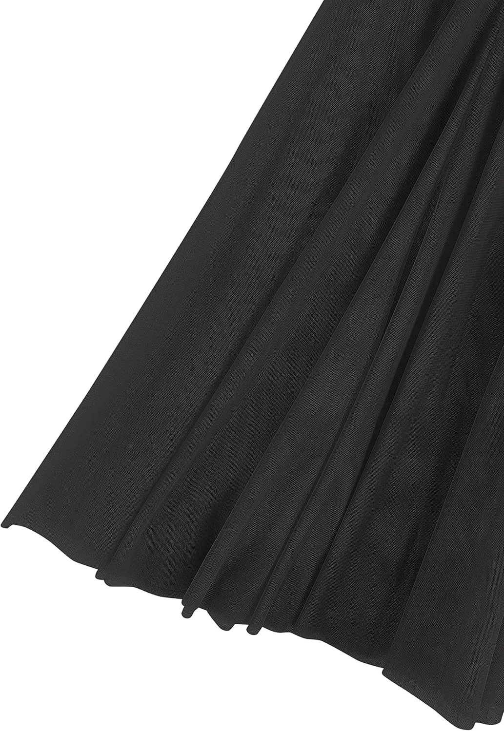 Urban CoCo Women's Tulle Skirt Elastic High Waist Layered Pleated Mesh Flowy A-line Midi Skirt