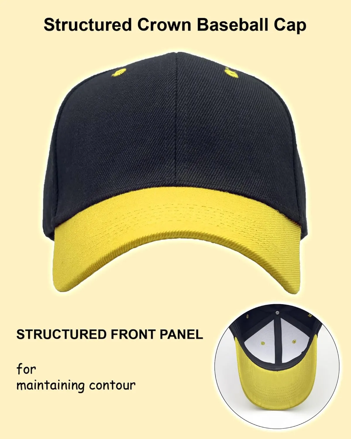 Utmost Structured Baseball Cap with Adjustable Closure - Performance Hat for Outdoor Activities and Custom Embroidery