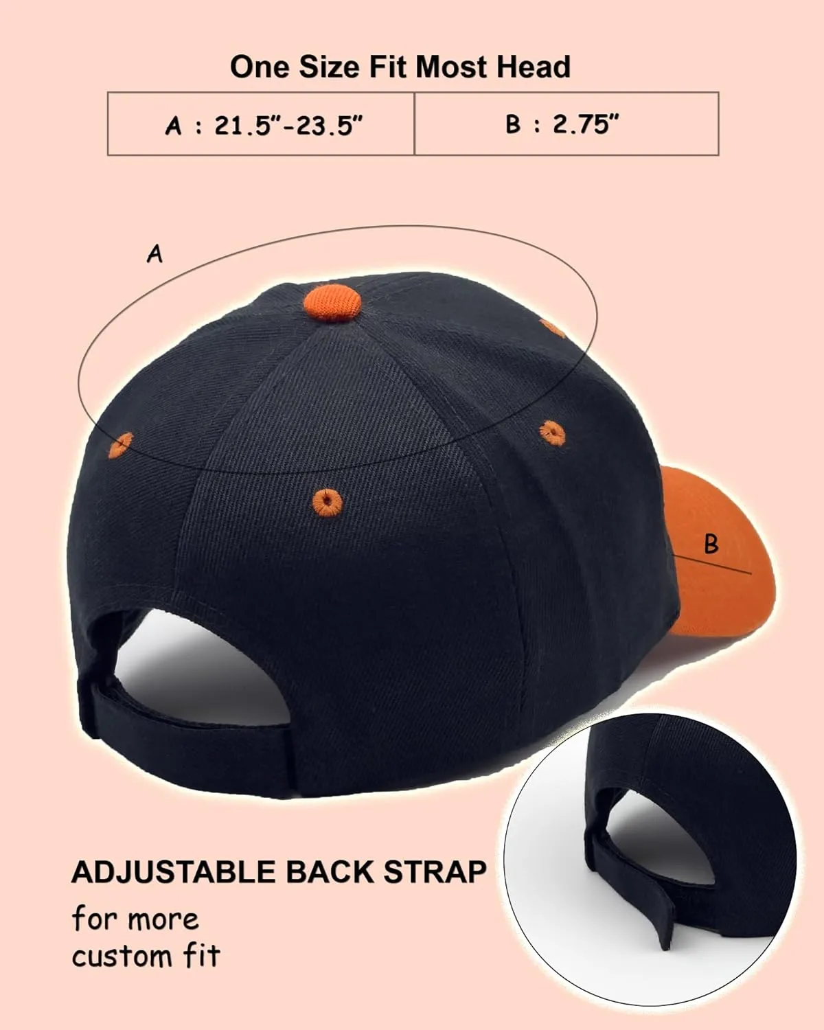 Utmost Structured Baseball Cap with Adjustable Closure - Performance Hat for Outdoor Activities and Custom Embroidery
