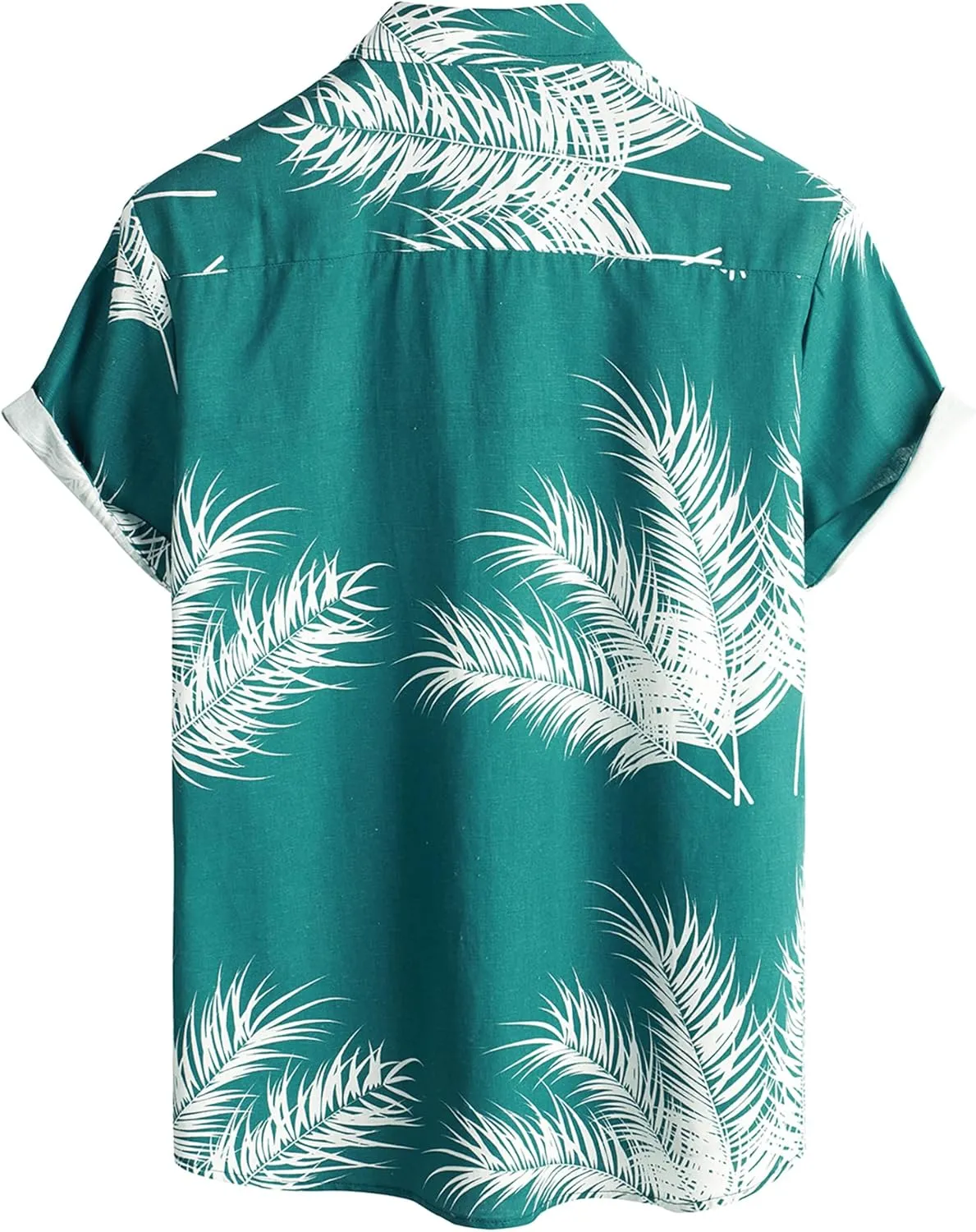 VATPAVE Mens Hawaiian Floral Shirts Cotton Linen Casual Button Down Short Sleeve Beach Shirts