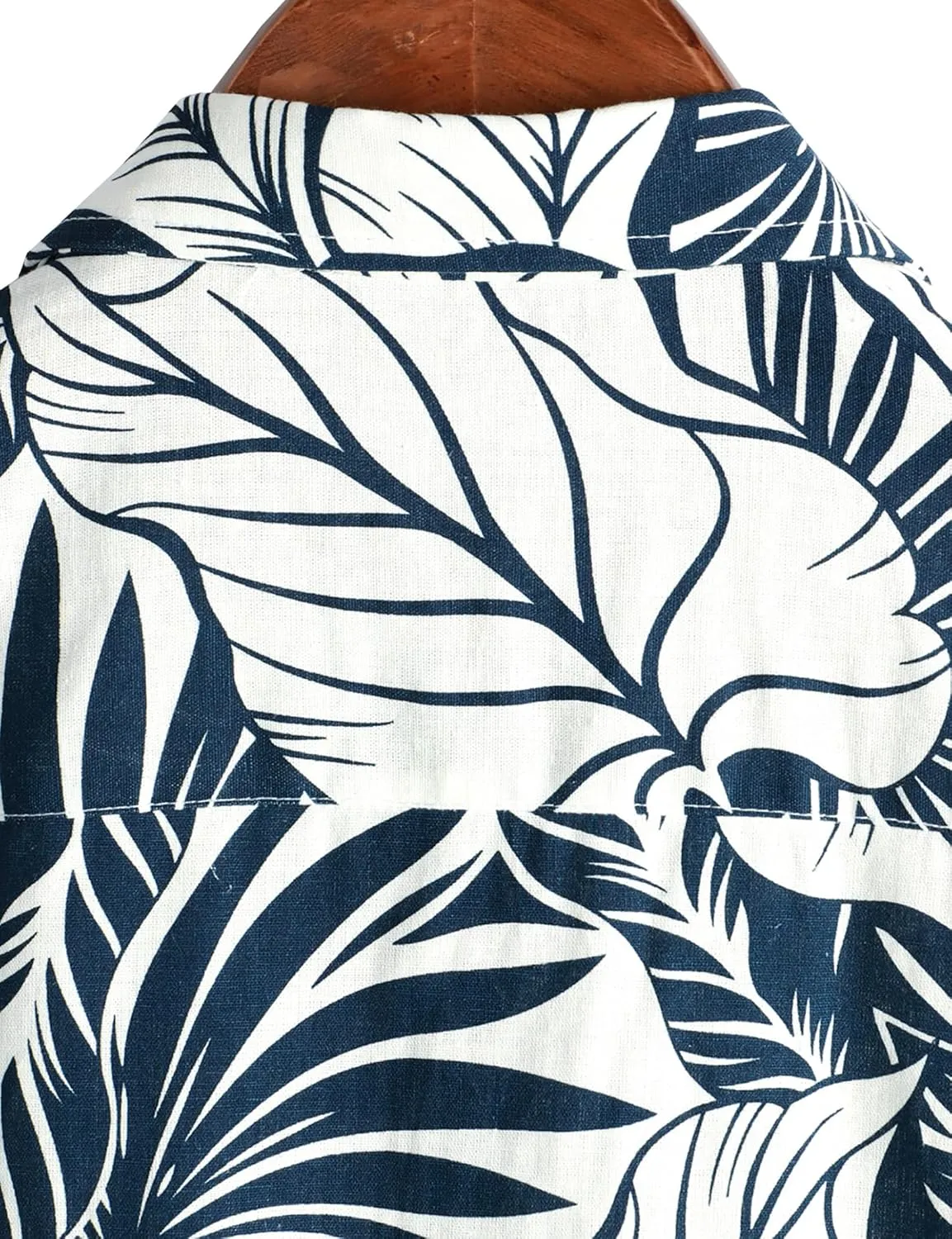 VATPAVE Mens Hawaiian Floral Shirts Cotton Linen Casual Button Down Short Sleeve Beach Shirts