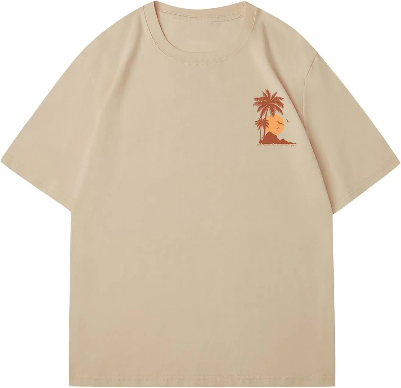 Verdusa Women's Vintage Graphic Tees Round Neck Drop Shoulder Holiday Oversized Tshirts