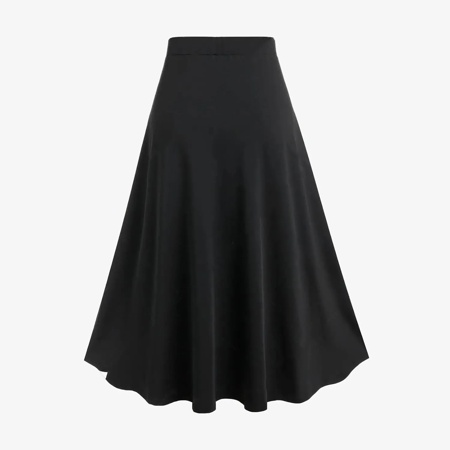 Vintage Gothic Midi Skirts Women Lace-Up Patchwork Medieval Steampunk A-Line Skirts Renaissance Pirate Swing Skirt