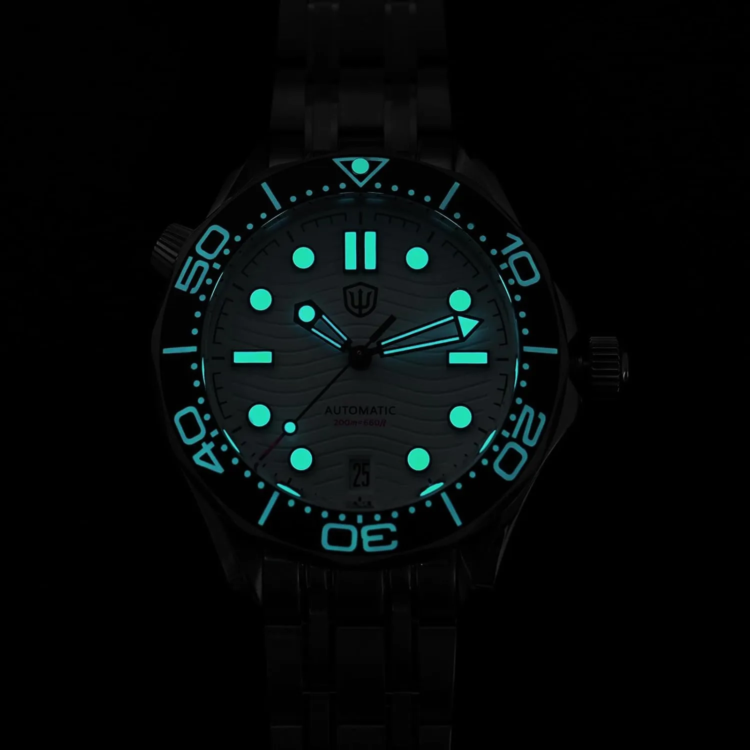 watchdives NH35 Automatic Watches for Men, WD007ST NTTD Dive Watch 39mm Domed Sapphire Crystal Wristwatch 200m Waterproof Watch