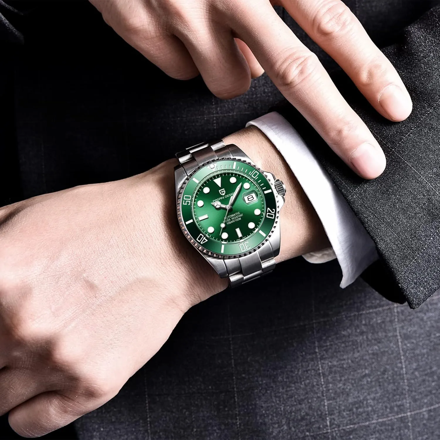 Watches for Men Pagani Design 42MM Automatic Watch NH35 Mechanical Stainless Steel Waterproof Diving Watch