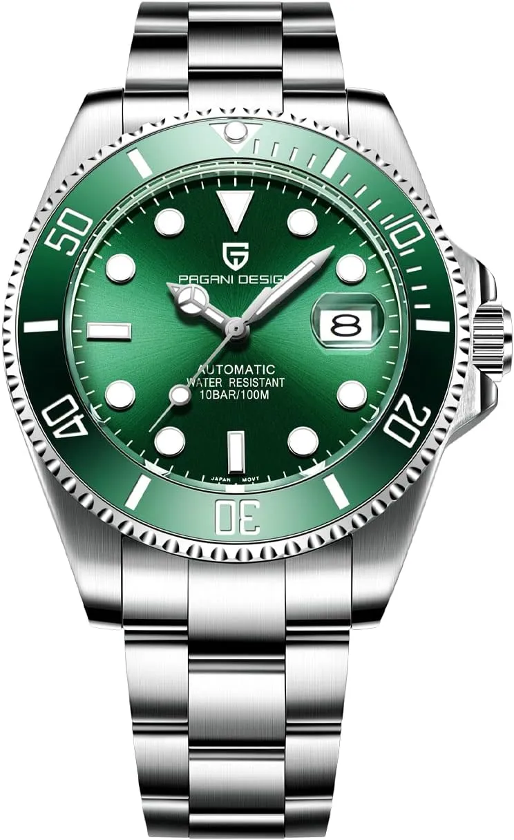 Watches for Men Pagani Design 42MM Automatic Watch NH35 Mechanical Stainless Steel Waterproof Diving Watch