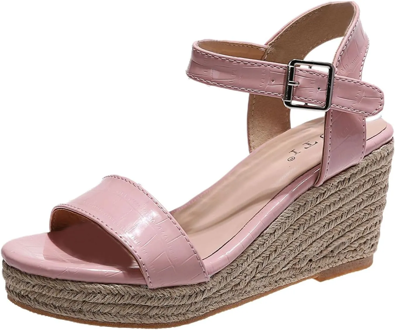 Wedge Sandals for Women Non Slip Platform Ankle Strap Sandals Open Toe Slingback All-Match Shoes Ladies Elegant Working Shopping Shoes for Summer Dressy