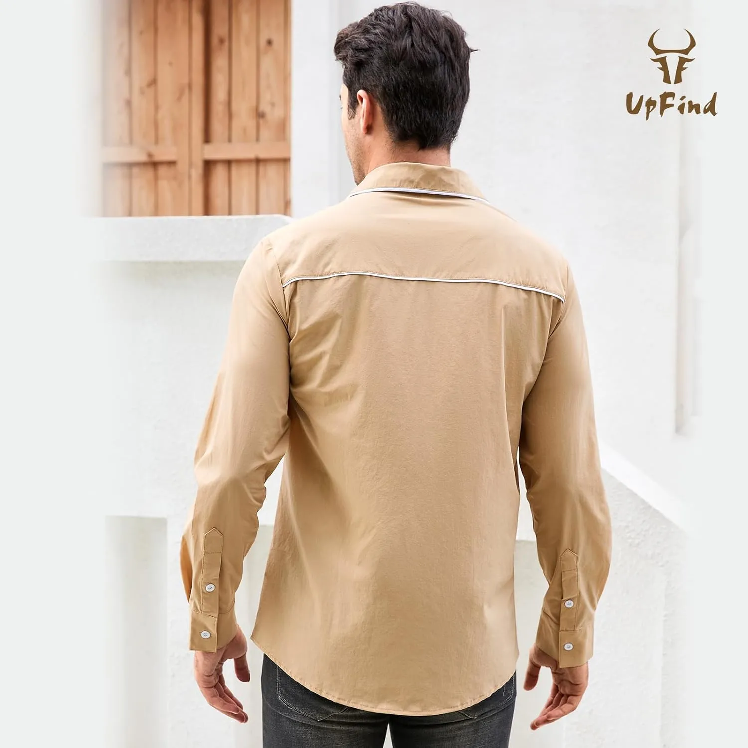 Western Shirts for Men Cowboy Shirts Long Sleeve Embroidered Country Shirt Slim Fit Button Down Shirt Casual Work