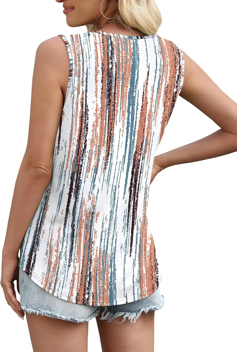 WIHOLL Tank Tops for Women Summer Outfits 2025 Square Neck Casual Shirts Blouses