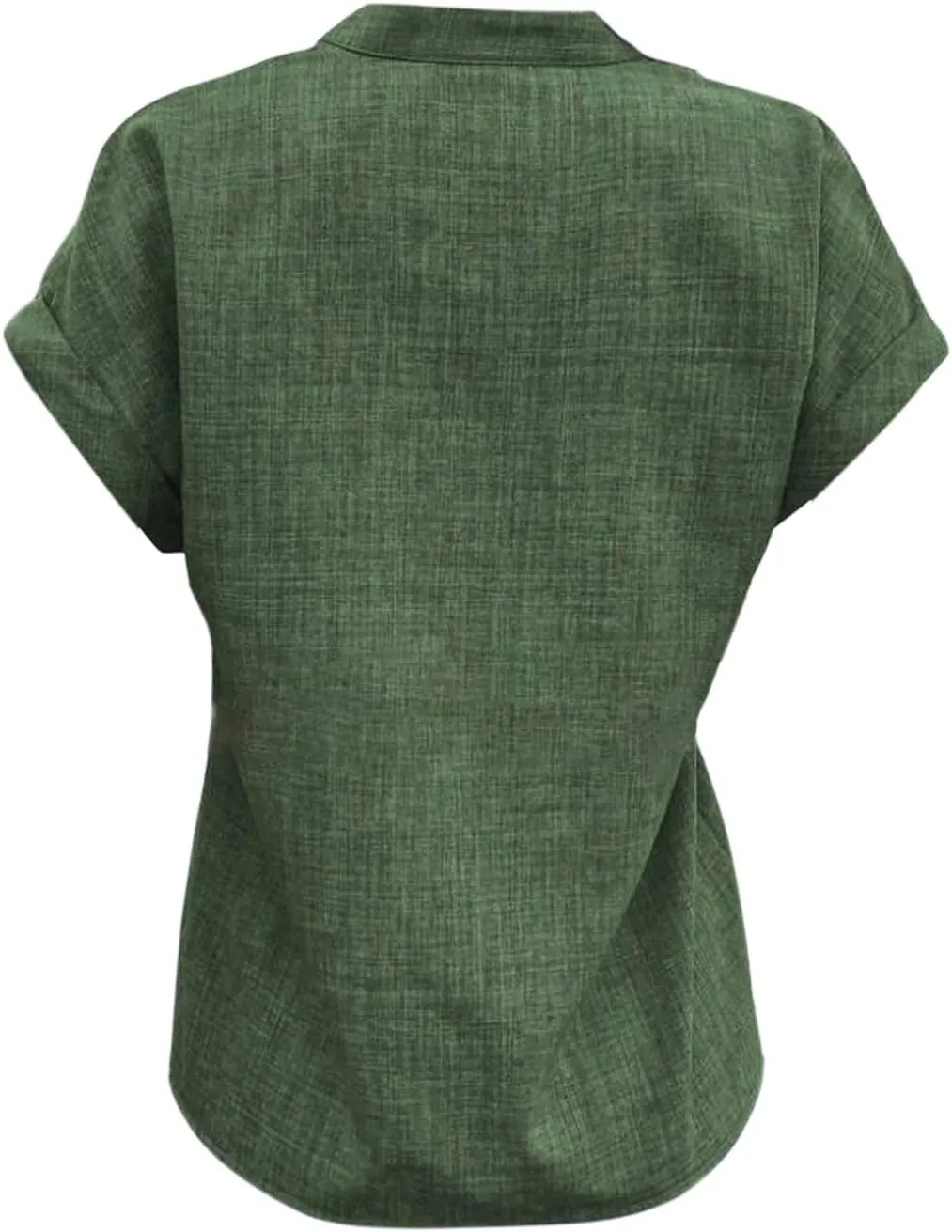 Women Linen Shirts Short Sleeve V Neck Linen Tops Summer Fashion Clothes Women Cropped Petite Causal Business Blouse