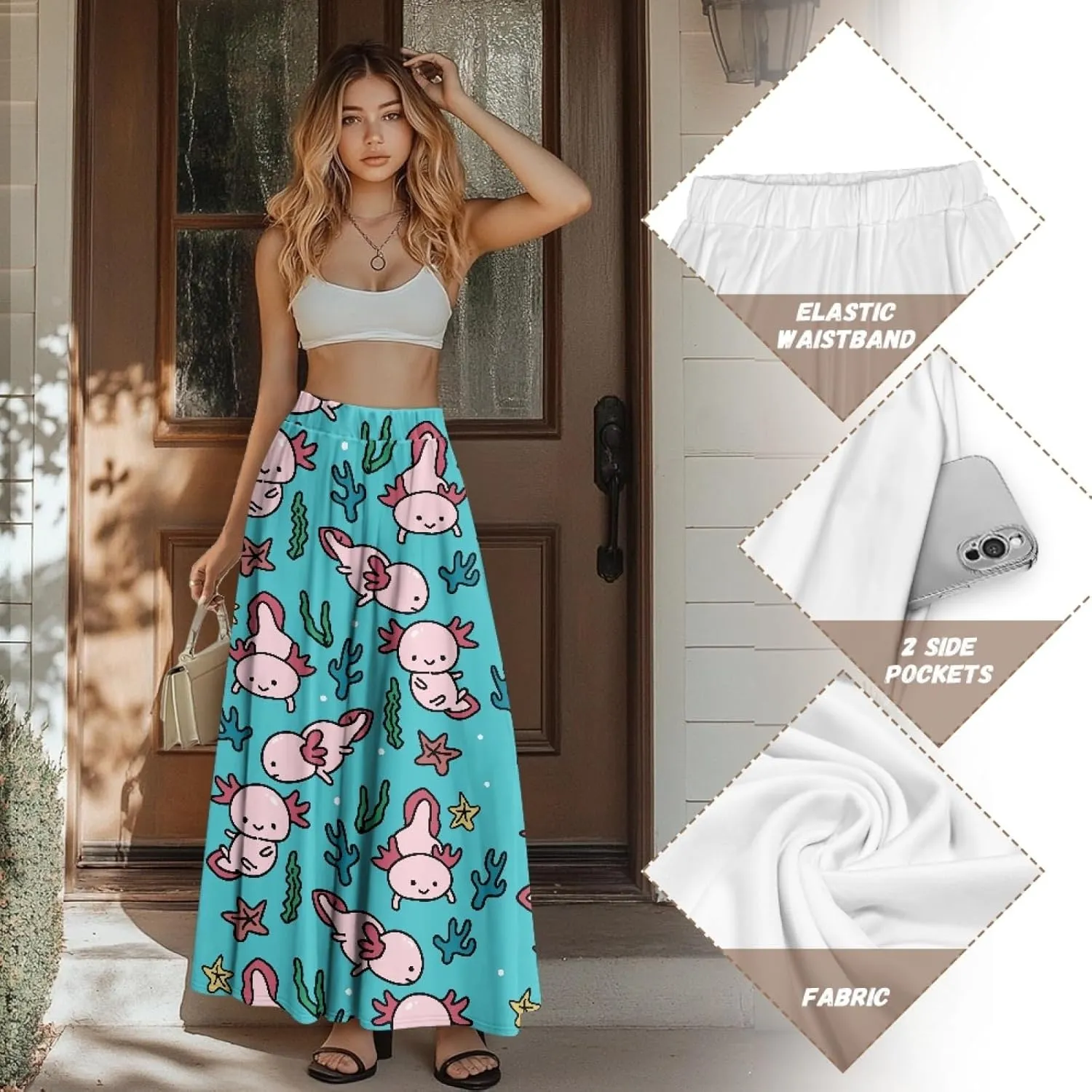 Women Long Skirts for Ladies Aline Skirts