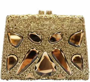 Women Luxury Rhinestone Crystal Evening Bag Trendy Bridal Clutch Purse Glitter Tote Handbag for Wedding Prom Party