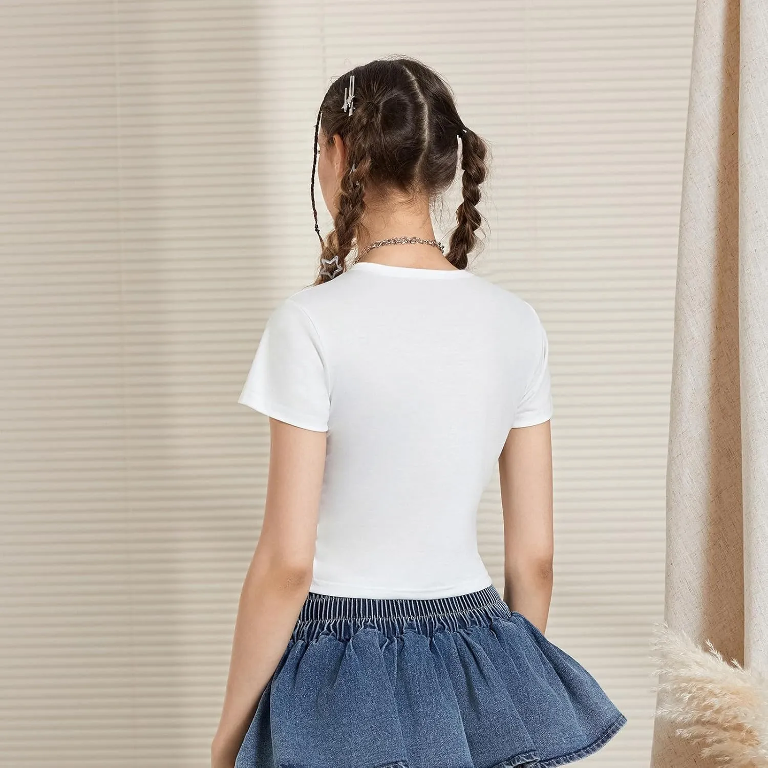 Women Y2K Aesthetic Graphic Baby Tees Short Sleeve Crewneck Fitted Crop Tops Teen Girl Summer Vintage White T Shirt