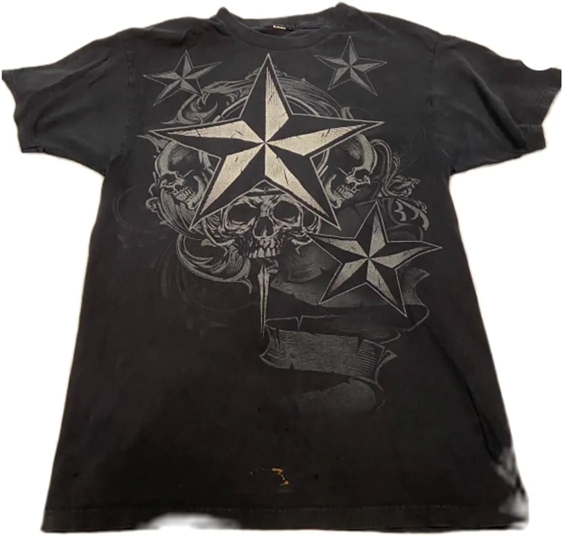 Women Y2K Fairy Grunge Clothes Short Sleeve Aesthetic Graphic Crop Tops 2000s E Girls Vintage Baggy Emo Tee Shirts