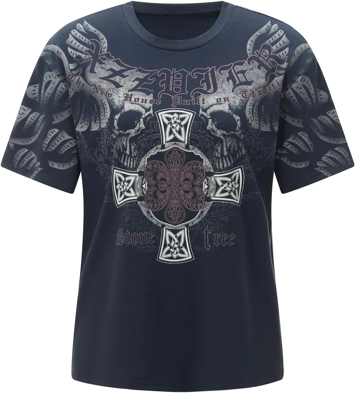 Women Y2K Fairy Grunge Clothes Short Sleeve Aesthetic Graphic Crop Tops 2000s E Girls Vintage Baggy Emo Tee Shirts