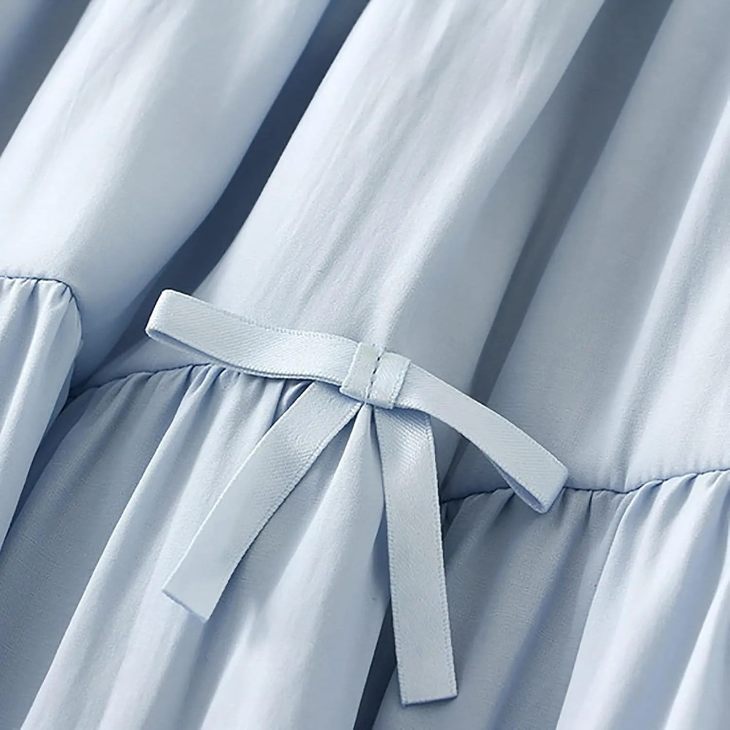Women's A-Line Bow Elastic Waist Midi Skirt Fairy Flowy Tulle Pleated Tiered Party Long Skirts