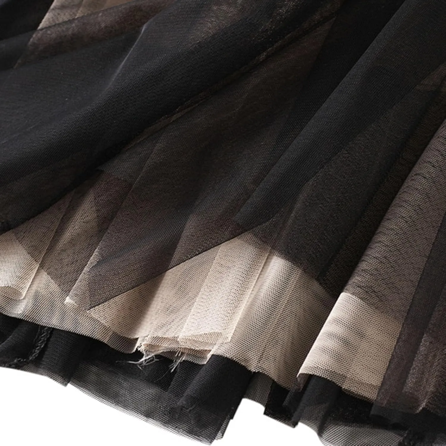 Women's A-Line Bow Elastic Waist Midi Skirt Fairy Flowy Tulle Pleated Tiered Party Long Skirts