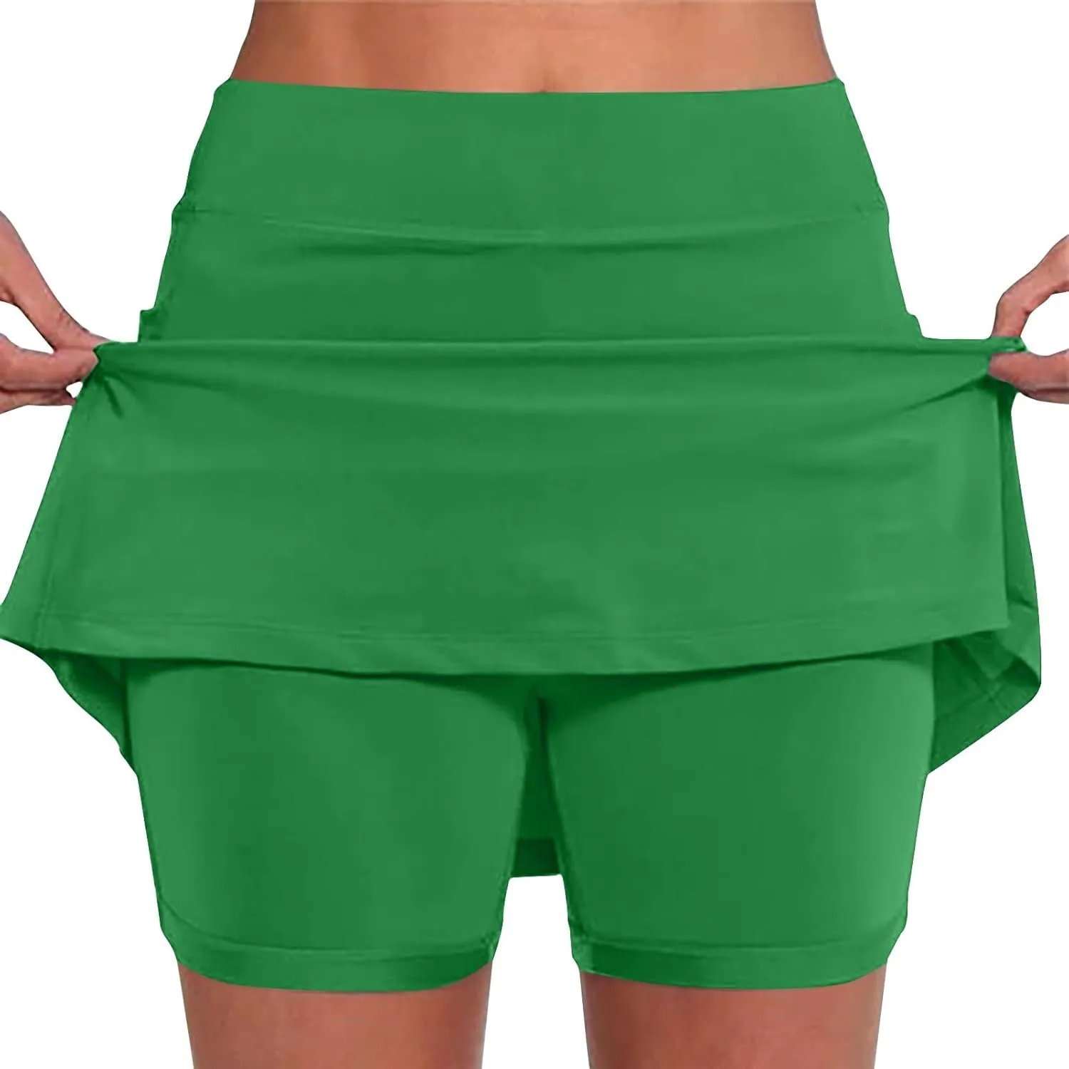Women's Athletic Skorts Summer Tennis Skirts Elastic Waist Workout Skirts A Line Golf Skorts Casual Running Skirts