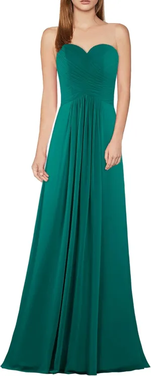 Women's Chiffon Bridesmaid Dresses Long Evening Gowns