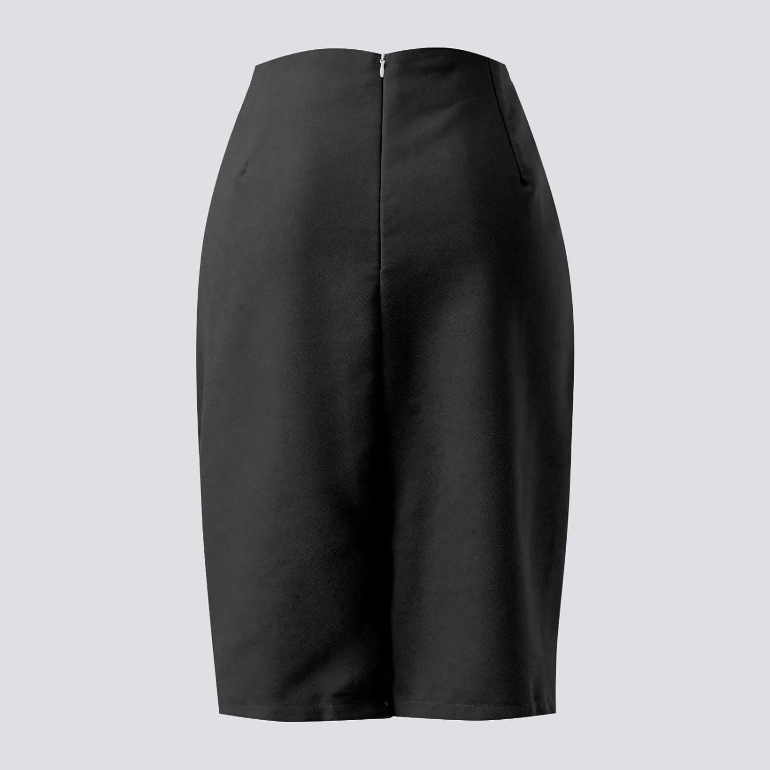 Womens Knee Length Plaid Skirts Elastic Waist Stretchy Bodycon Business Tweed Pencil Skirt