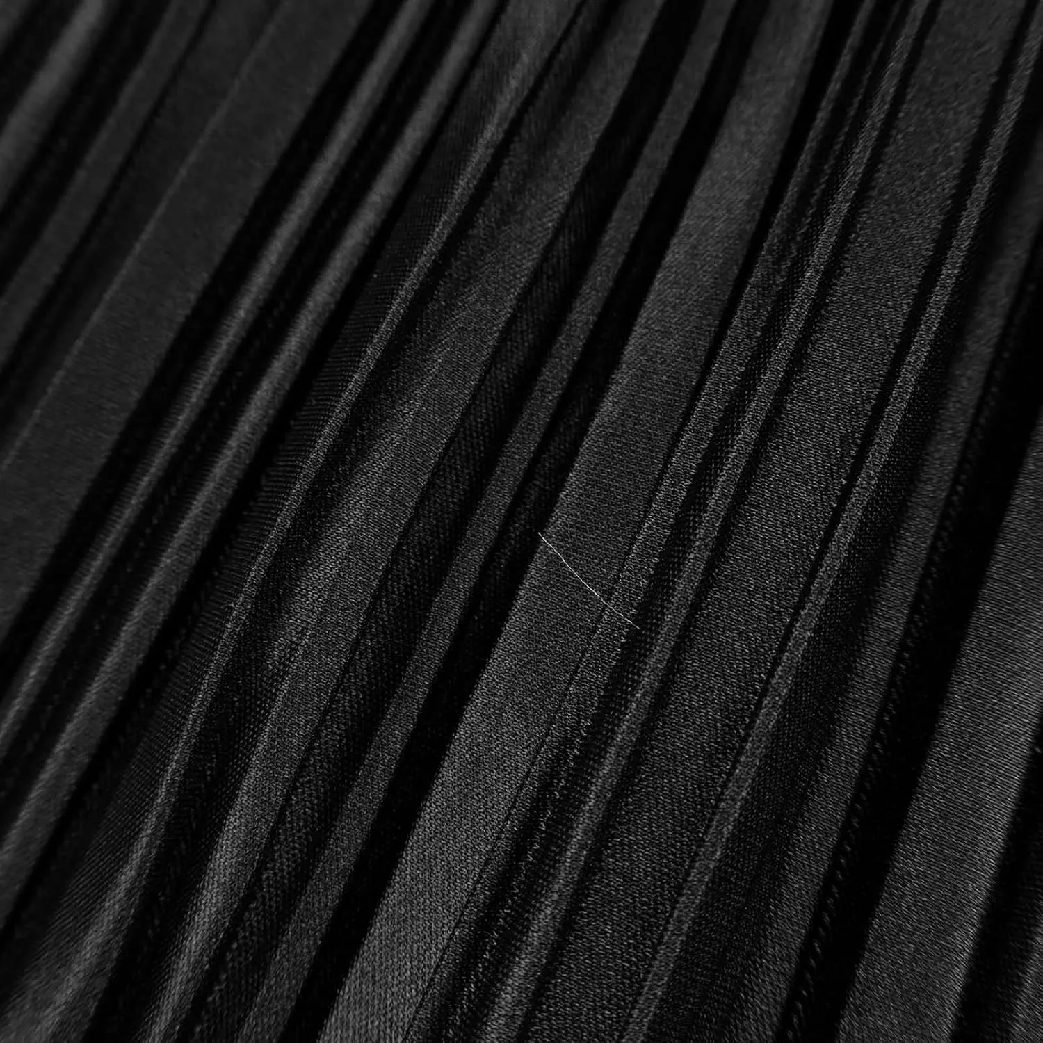 Women's Midi Casual Skirts Elastic Waist Pleated Skirts Split Hem Work Skirts Trendy Long Skirts for Party Night Club