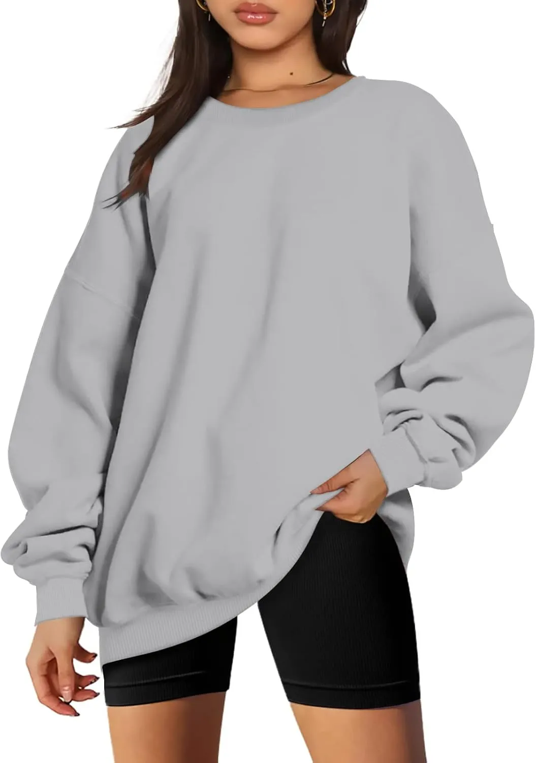 Women's Oversized Sweatshirt Crewneck Long Sleeve Loose Pullover Tops Casual Fall Clothes Fashion Outfits 2024