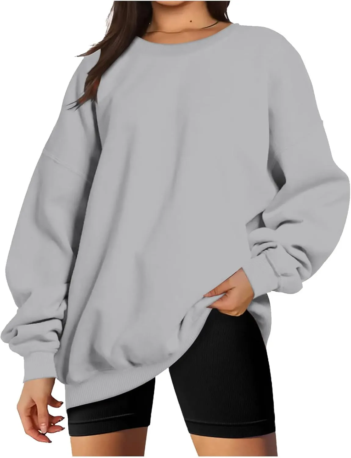 Women's Oversized Sweatshirt Crewneck Long Sleeve Loose Pullover Tops Casual Fall Clothes Fashion Outfits 2024