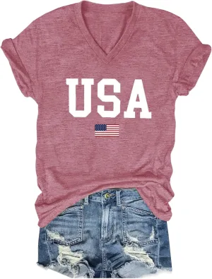 Women's T-Shirts V-Neck Dragonfly Tee Cute Summer Graphic Shirts Vintage Boho Flowers Short Sleeve T Shirt