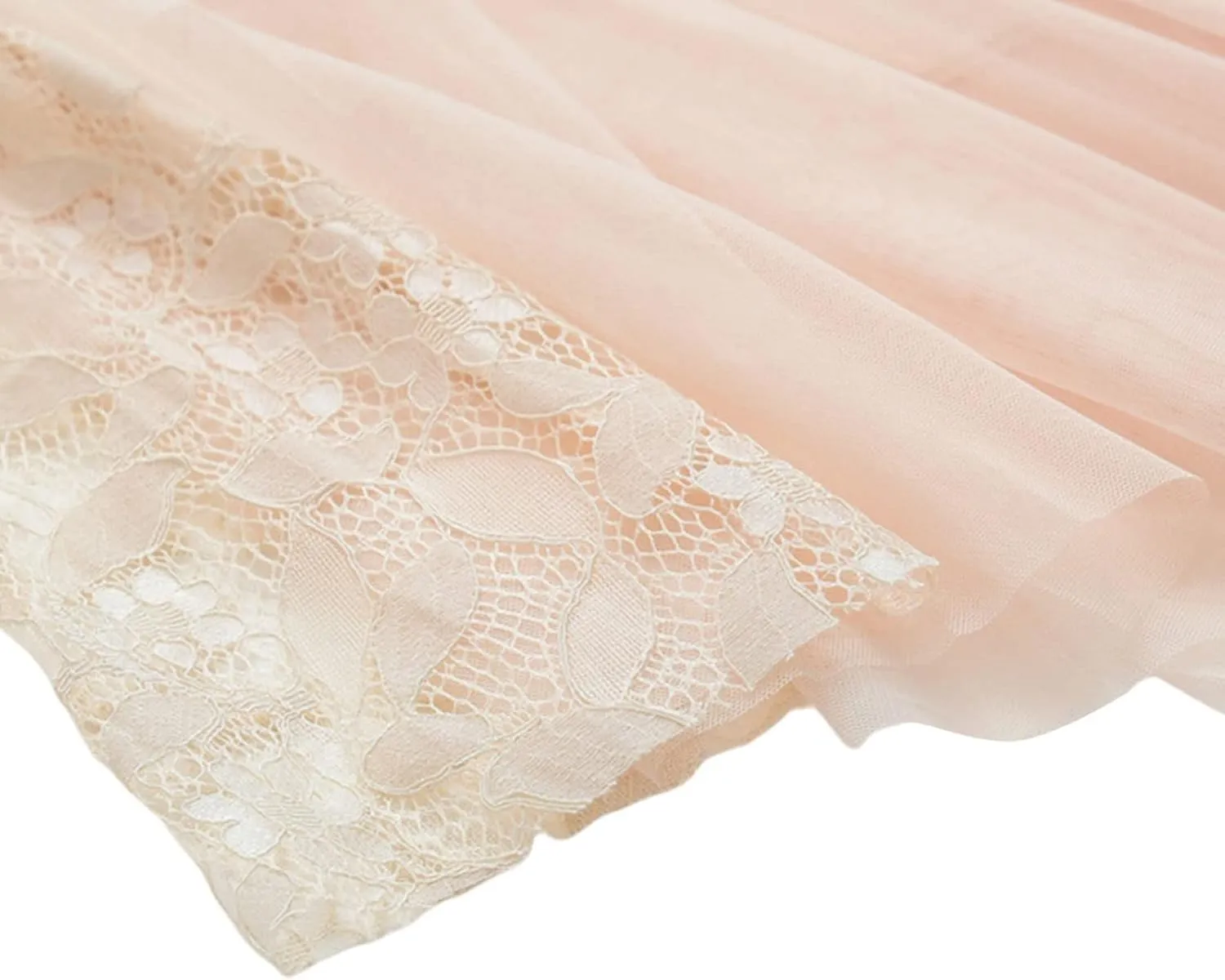 Women's Tutu Mesh Skirt Pleated Elastic Waist Layered A-Line Tulle Midi Skirt Ruffle Swing Tiered Petticoat Skirt