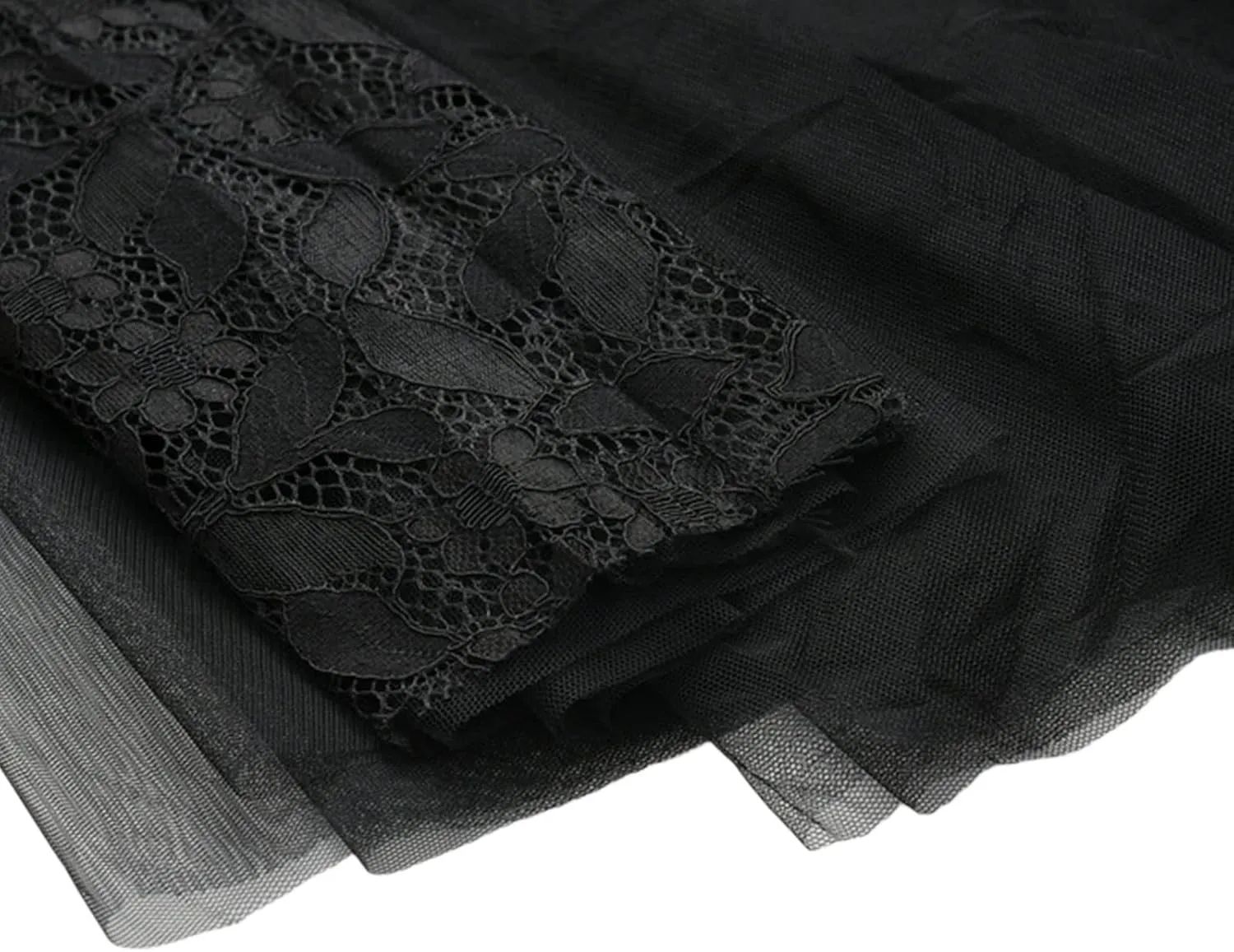 Women's Tutu Mesh Skirt Pleated Elastic Waist Layered A-Line Tulle Midi Skirt Ruffle Swing Tiered Petticoat Skirt