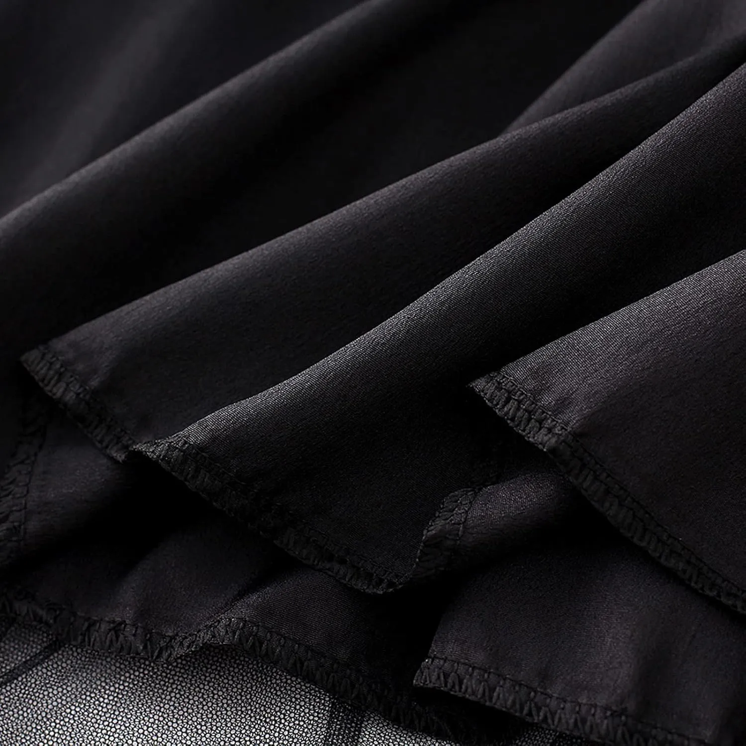 Women's Tutu Mesh Skirt Pleated Elastic Waist Layered A-Line Tulle Midi Skirt Ruffle Swing Tiered Petticoat Skirt