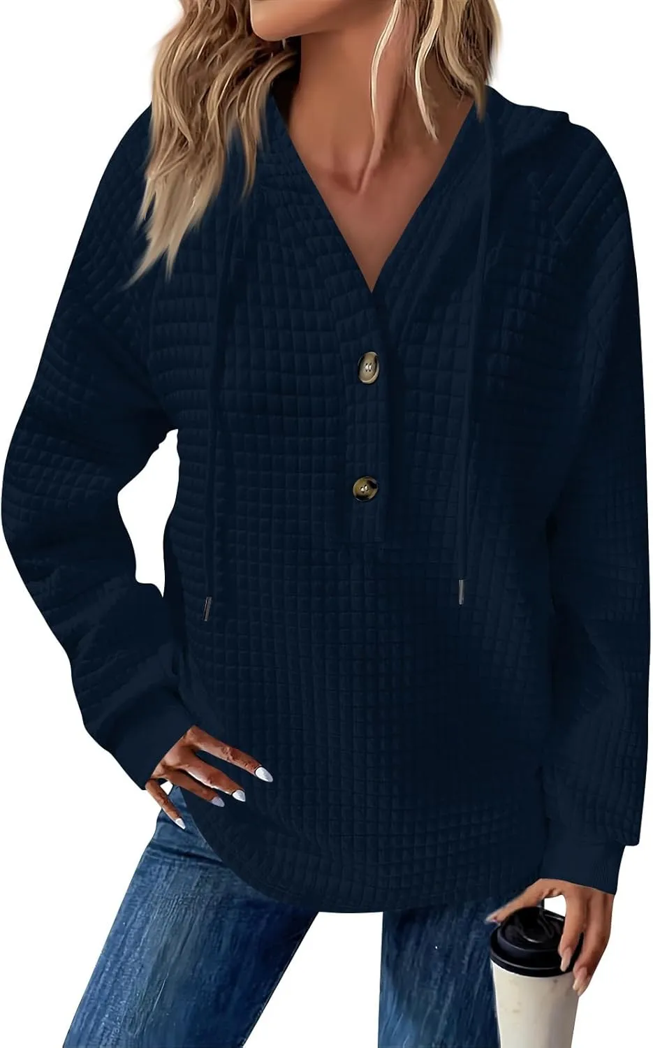 Womens Zip Up Hoodies Winter Fleece Sherpa Warm Sweatshirts Stand Collar Half Zip Pullover Sweaters Clothes