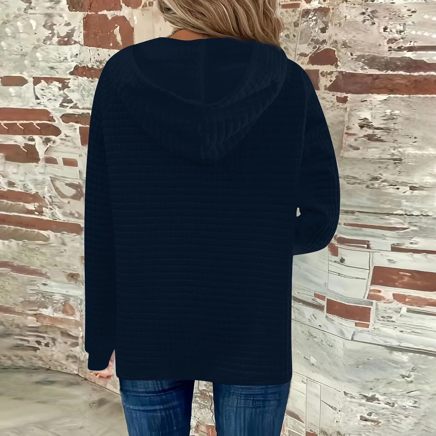 Womens Zip Up Hoodies Winter Fleece Sherpa Warm Sweatshirts Stand Collar Half Zip Pullover Sweaters Clothes