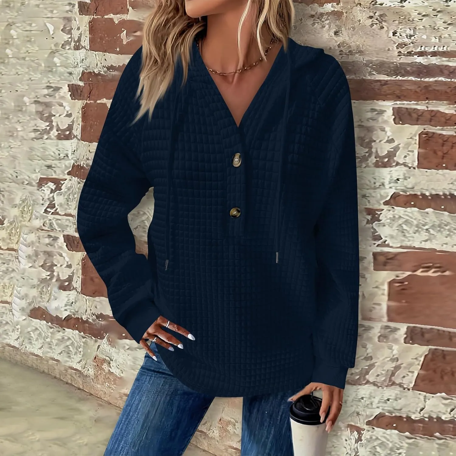 Womens Zip Up Hoodies Winter Fleece Sherpa Warm Sweatshirts Stand Collar Half Zip Pullover Sweaters Clothes