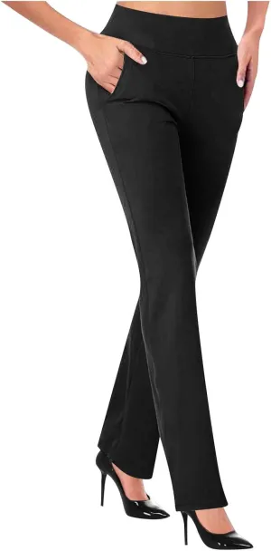 Work Pants for Women 2024 High Waisted Stretch Soft Comfy Athletic Workout Yoga Pants Office Business Casual Trousers