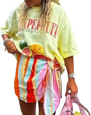 Y2k Oversized Graphic Tshirt for Women Cute Fruit Print Crew Neck Loose Baby Tee Casual Baggy Aesthetic Streetwear