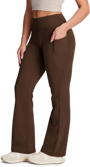 Yogipace,27"/29"/31"/33"/35"/37",Women's Bootcut Yoga Pants Lounge Workout Pants with Side Pockets