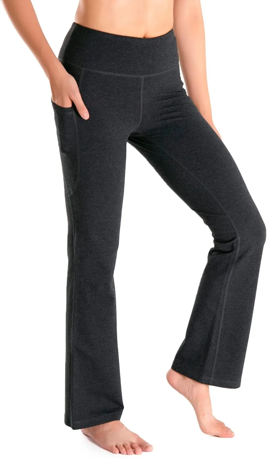 Yogipace,27"/29"/31"/33"/35"/37",Women's Bootcut Yoga Pants Lounge Workout Pants with Side Pockets
