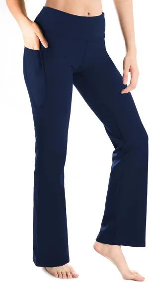 Yogipace,27"/29"/31"/33"/35"/37",Women's Bootcut Yoga Pants Lounge Workout Pants with Side Pockets