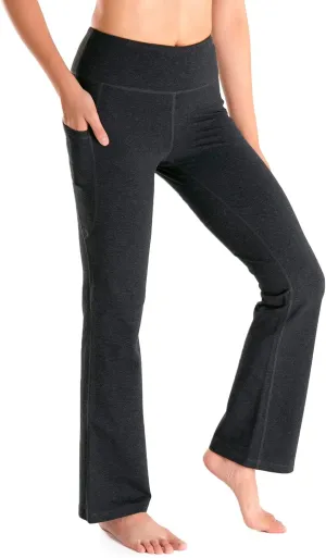 Yogipace,27"/29"/31"/33"/35"/37",Women's Bootcut Yoga Pants Lounge Workout Pants with Side Pockets