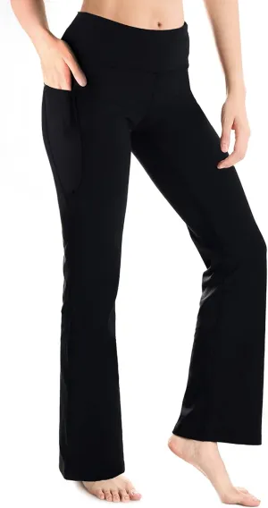 Yogipace,27"/29"/31"/33"/35"/37",Women's Bootcut Yoga Pants Lounge Workout Pants with Side Pockets
