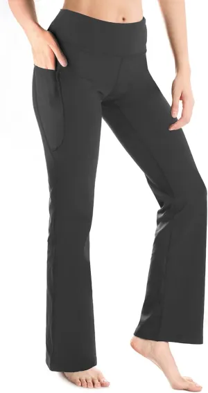 Yogipace,27"/29"/31"/33"/35"/37",Women's Bootcut Yoga Pants Lounge Workout Pants with Side Pockets