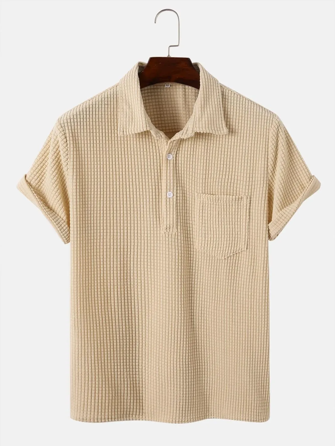 ZAFUL Men's Casual Button-Down Shirts Short Sleeve Striped Dress Shirts Button Down Tops